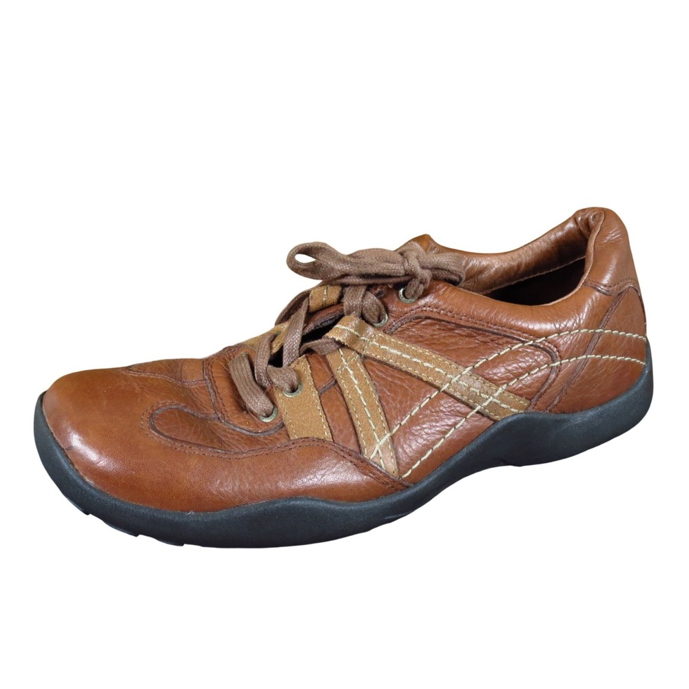 GBX 12227 Mens Casual Leather Sneakers Size 10M Everyday Walking Brown Leather